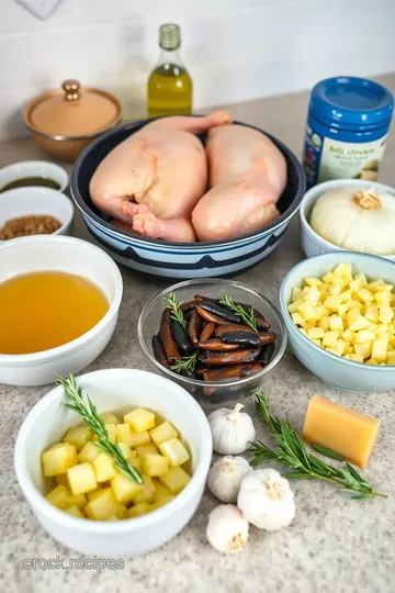 Creamy Garlic Chicken & Polenta ingredients