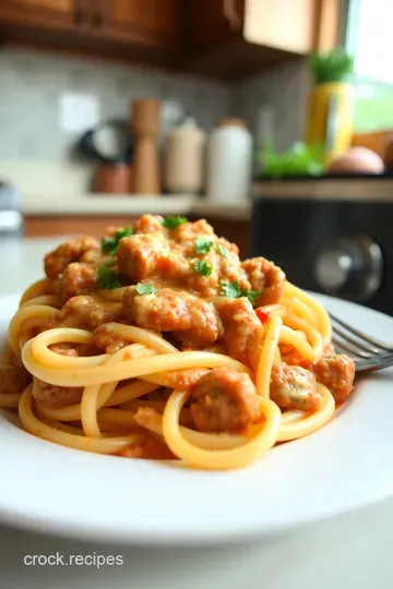 Creamy Italian Sausage Pasta in a Crock Pot steps