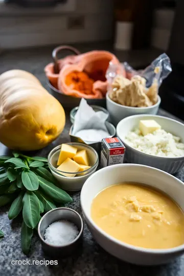 Creamy Mashed Butternut Squash with Sage Butter ingredients