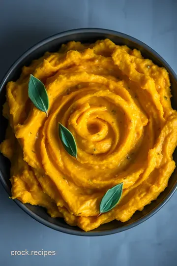 Creamy Mashed Butternut Squash with Sage Butter presentation