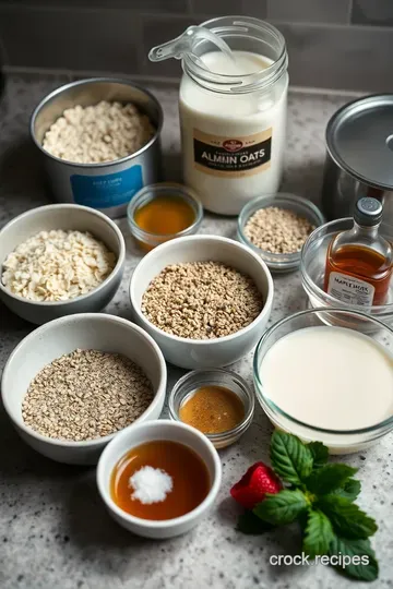 Creamy Overnight Steel Cut Oats: A Nutty Breakfast Delight! ingredients
