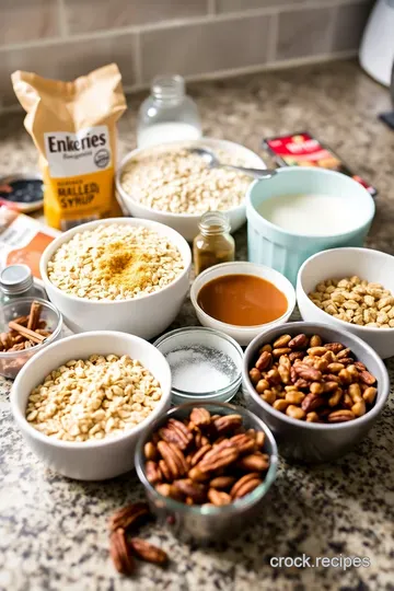 Creamy Pumpkin Oatmeal with Maple Pecans ingredients