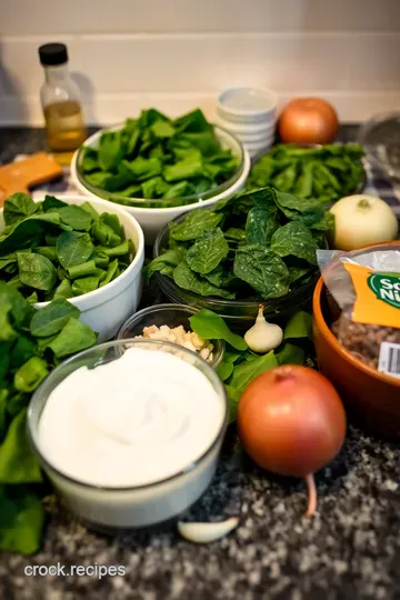 Creamy Spinach and Cheese Casserole Delight ingredients