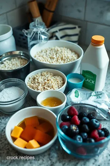 Creamy Steel Cut Oats Delight in the Crock Pot ingredients