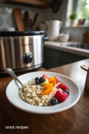 Creamy Steel Cut Oats Delight in the Crock Pot steps