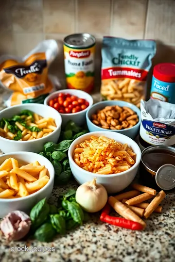 Creamy Tomato Basil Pasta Marvel ingredients