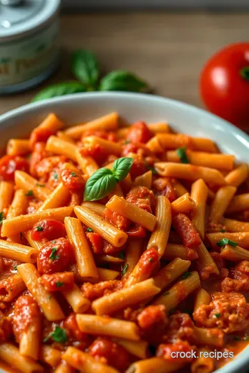 Creamy Tomato Basil Pasta Marvel presentation