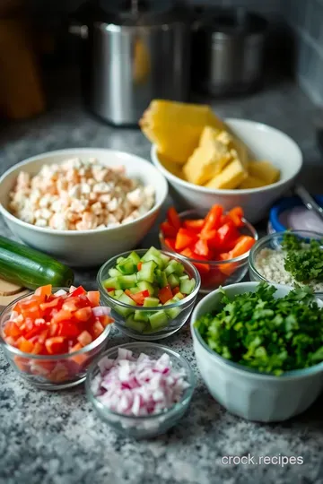 Crisp &amp Creamy Easy Crab Salad ingredients