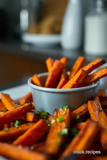 Crispy Baked Sweet Potato Fries presentation