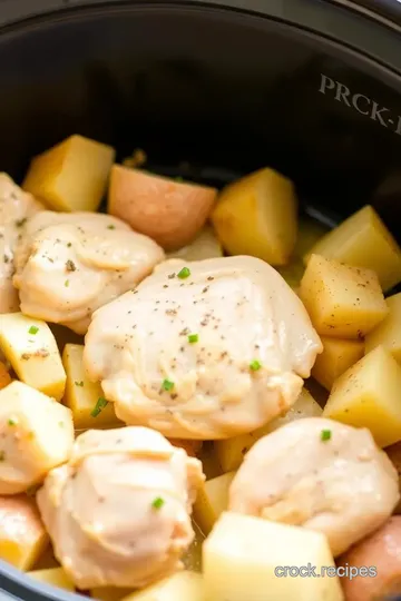 Chicken and Potatoes Crock Pot Recipe presentation