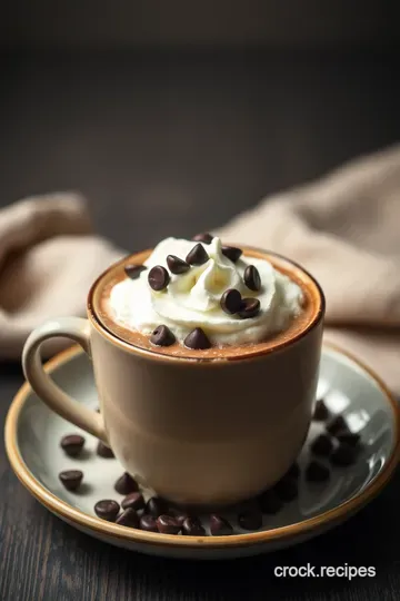 Decadent Hot Cocoa with Chocolate Chips presentation