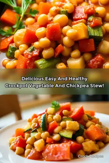 Delicious Easy and Healthy Crockpot Vegetable and Chickpea Stew!