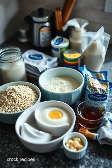 Deliciously Creamy Overnight Steel Oats ingredients