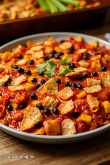 Fiesta Chicken Enchilada Casserole presentation