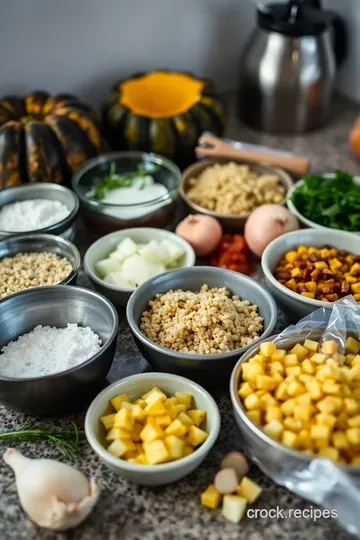 Hearty Stuffed Squash with Quinoa and Herbs ingredients