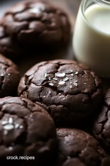 Indulgent Dark Chocolate Cookies with Sea Salt presentation