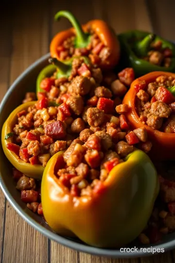 Italian Sausage Stuffed Bell Peppers presentation