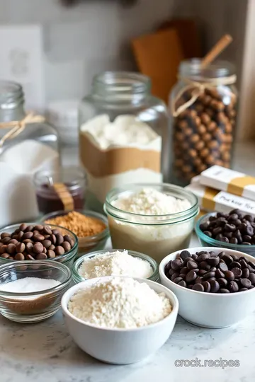 Layered Cookie Mix in a Jar ingredients