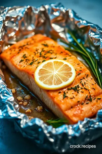 Lemon-Herb Baked Salmon in Foil: A Simple and Flavorful Delight presentation