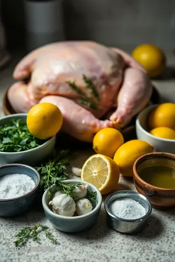Lemon Herb Roast Chicken with Garlic Potatoes ingredients
