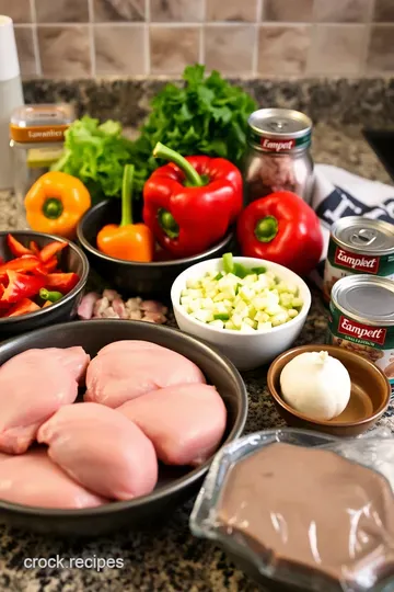 Low-Carb Crock Pot Chicken Cacciatore ingredients