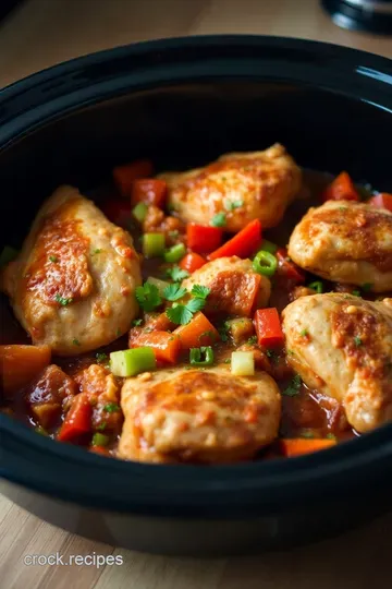 Low-Carb Crock Pot Chicken Cacciatore presentation
