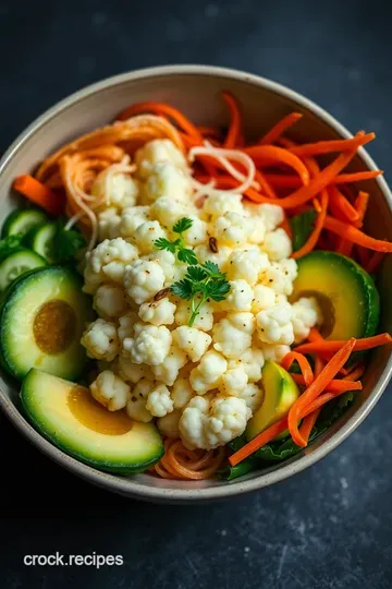 Low Glycemic Sushi Bowl with Cauliflower Rice presentation