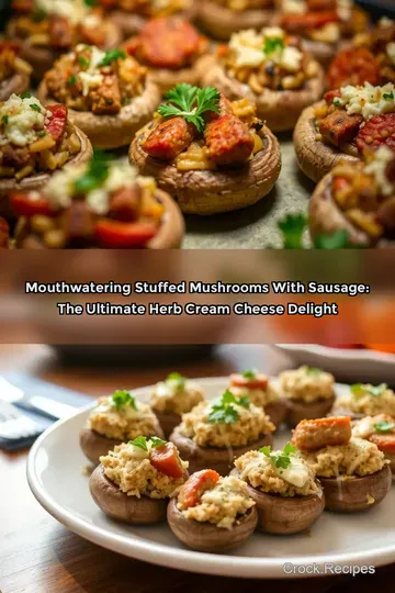 Mouthwatering Stuffed Mushrooms with Sausage: The Ultimate Herb Cream Cheese Delight