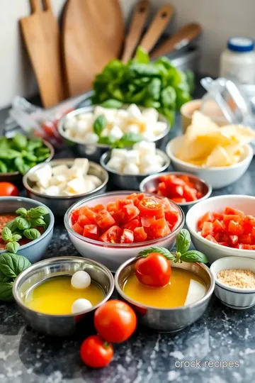 Mozzarella Sorrentini Pasta with Basil and Fresh Tomato Sauce ingredients