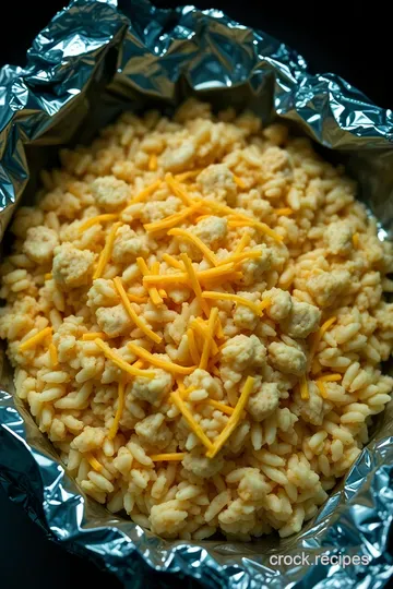 One-Pot Cheesy Chicken and Rice Foil Packets presentation