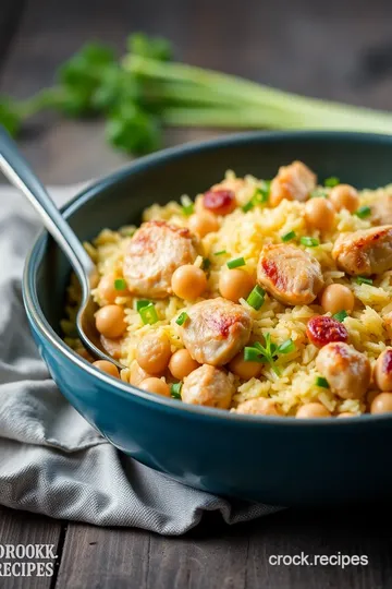 One-Pot Chicken & Chickpea Pilau presentation