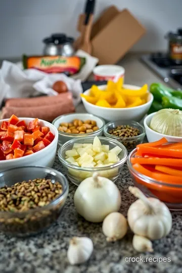 Oven-Baked Italian Sausage with Peppers and Onions ingredients