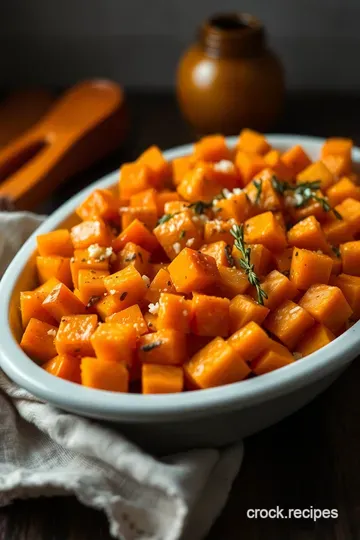 Oven-Roasted Butternut Squash with Honey and Thyme presentation