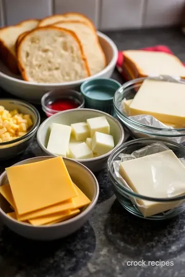 Perfectly Crispy Air Fryer Grilled Cheese ingredients