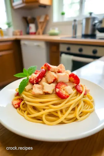 Blue Lobster Meat Linguine in Garlic Butter Sauce steps