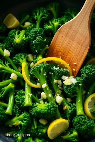 Sautéed Broccolini with Garlic and Lemon presentation