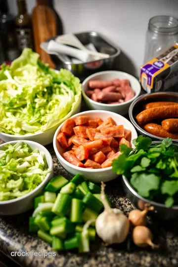 Savory Cabbage & Sausage Stir-Fry ingredients