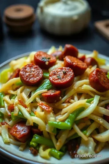 Savory Cabbage & Sausage Stir-Fry presentation