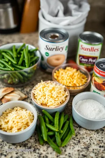 Savory French Onion Green Bean Casserole ingredients