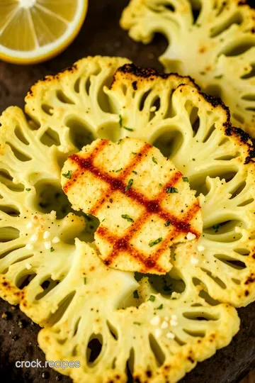 Savory Grilled Cauliflower Steak with Herb Marinade presentation