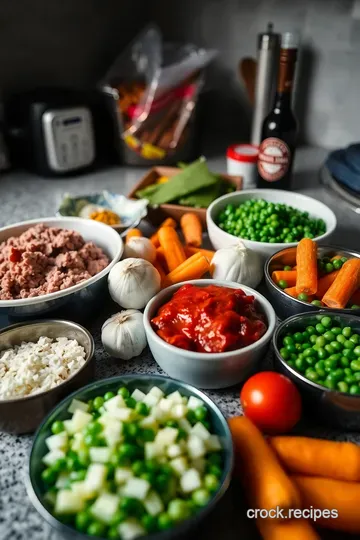 Savory Shepherd' s Pie with Ground Lamb ingredients