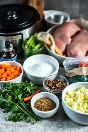 Savory Slow Cooker Chicken with Herbs and Veggies ingredients
