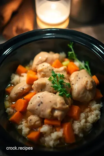 Savory Slow Cooker Chicken with Herbs and Veggies presentation