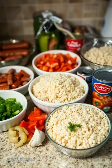 Savoury Sausage and Rice Casserole ingredients