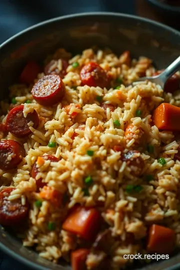 Savoury Sausage and Rice Casserole presentation