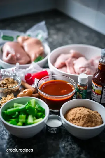 Slow-Cooked Sweet and Tangy BBQ Chicken ingredients