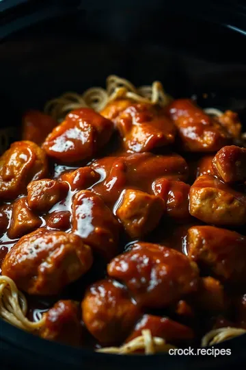 Slow-Cooked Sweet and Tangy BBQ Chicken presentation