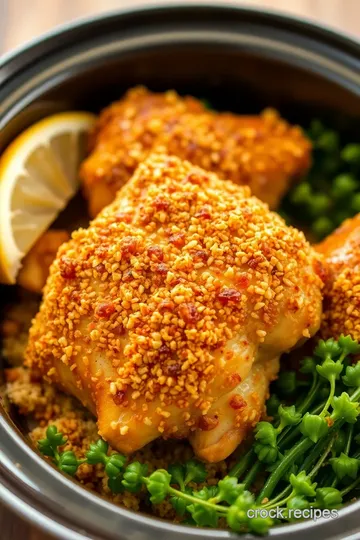 Crispy Chicken in a Crock Pot presentation