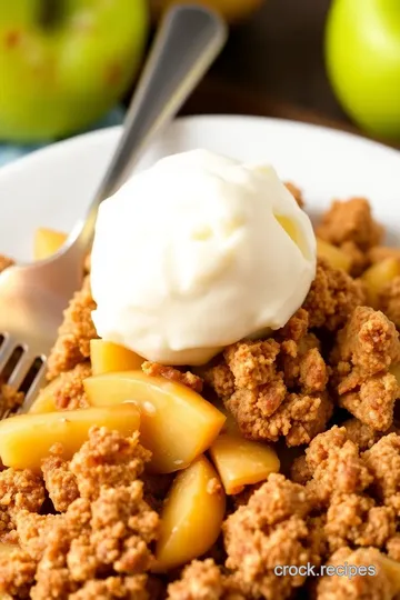 Spiced Apple Crisp presentation