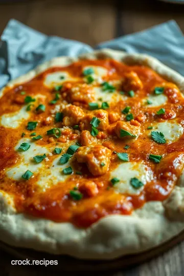 Spicy Buffalo Chicken Pizza with Creamy Ranch Drizzle presentation